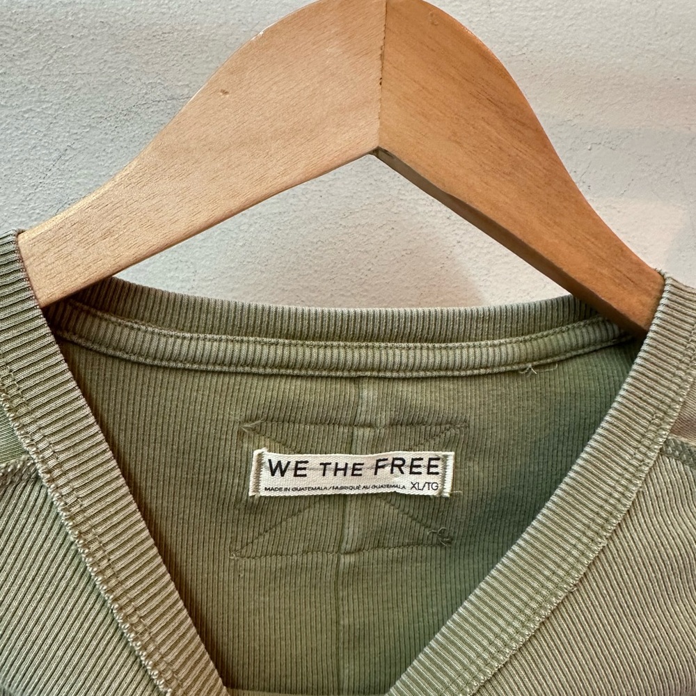 NWOT We The Free Sage Green Short Sleeve Tee - Picture 2 of 3